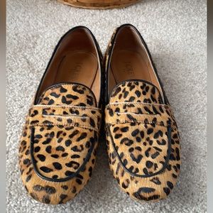 Jcrew leopard print loafers